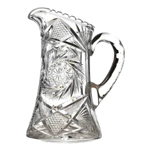 Early 20th Century American Brilliant Cut Glass Water Drink Pitcher