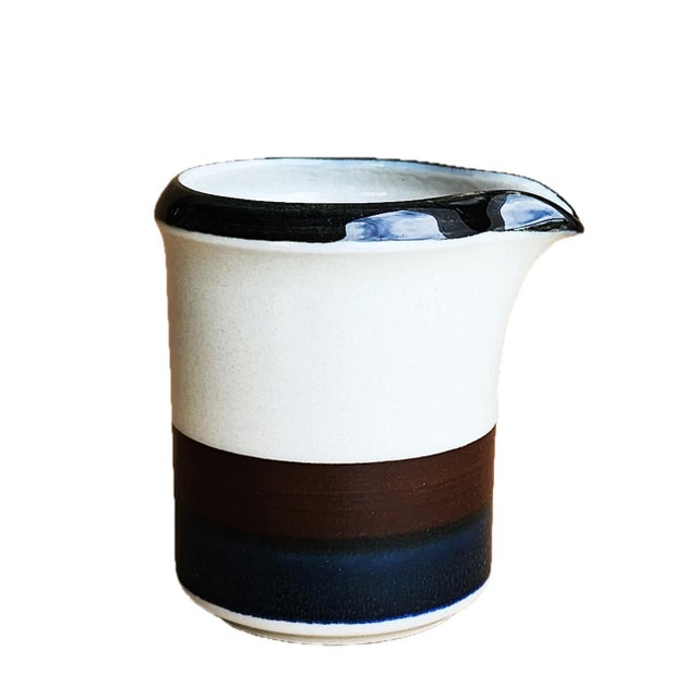 Mid-Century Modern 1970s Arabia Finland Kara Ceramic Creamer For Sale - Image 3 of 9