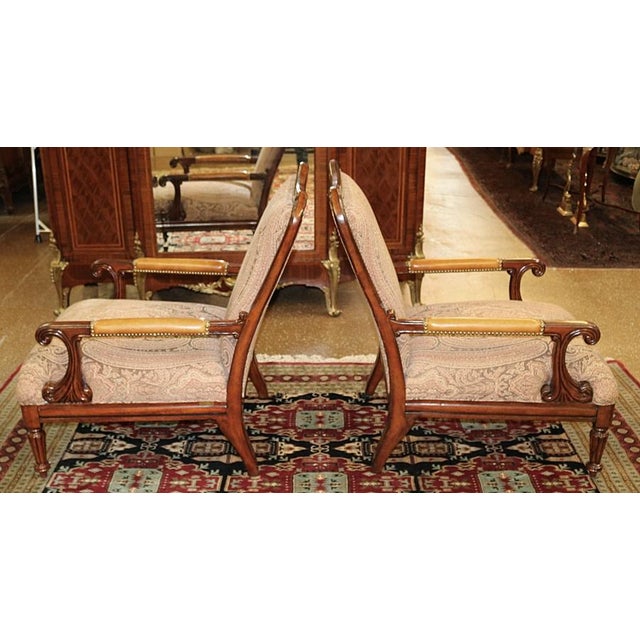 Lauren Ralph Lauren Regency Style Oversized Club Lounge Chairs a Pair