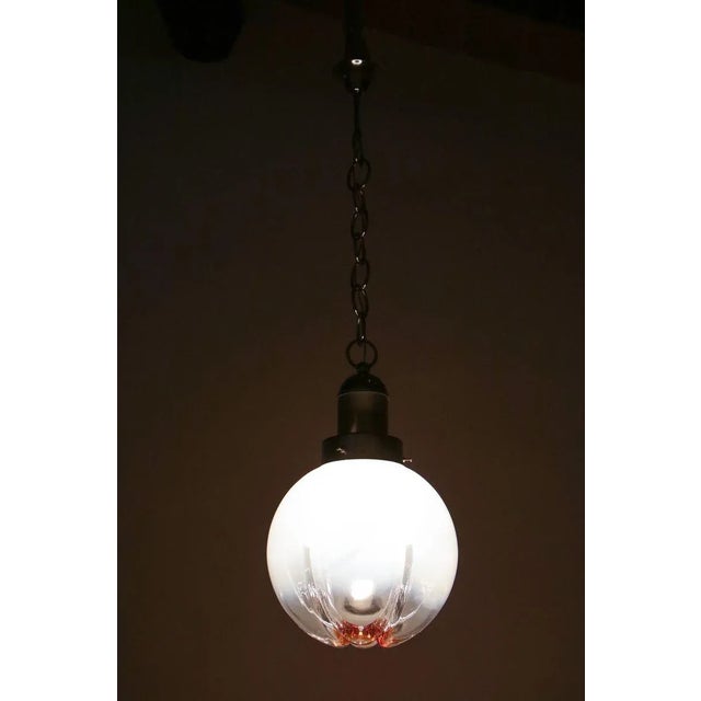 Mid-Century Modern Italian Ball Pendant Lamp from Mazzega, 1970s For Sale - Image 3 of 18