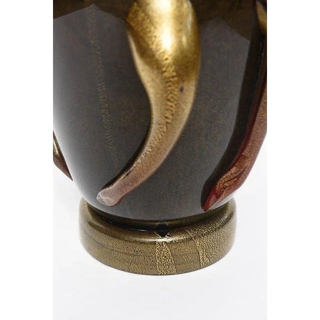 Pino Signoretto Gold Inlaid Vase For Sale - Image 9 of 10