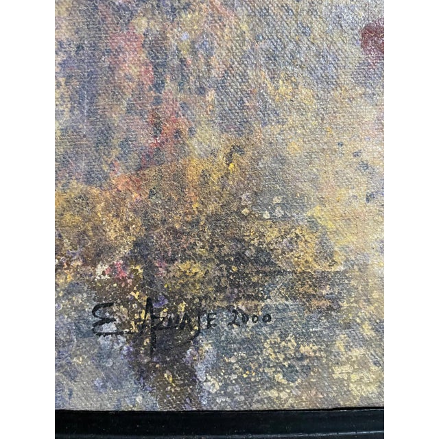 2000 - 2009 Eduardo Azuaje, Eduardo Azuaje Venezuelan Oil Painting Tropical Azul Latin American Modernism For Sale - Image 5 of 10