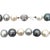 Modern Mid 20th Century Mixed-Color Pearl Beaded Necklace With 14k White Gold Clasp For Sale - Image 3 of 5