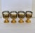 Art Deco Chinoiserie Japonisme Dragon Brass Candle Votive Holders With Candles - Set of 4 For Sale - Image 3 of 7