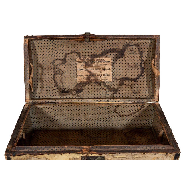 Antique Stagecoach Trunk For Sale - Image 6 of 6