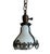 Rare Antique hanging pendant light featuring a pear-shaped white opalescent glass shade held in an ornate bronze-toned...