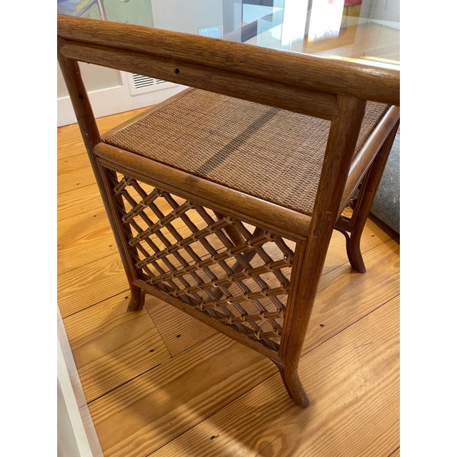 1970s Vintage McGuire Bamboo Bar Table Cart For Sale - Image 9 of 10