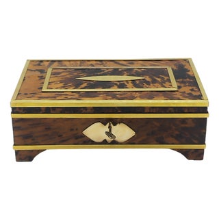 Briar and Brass Jewellery Box, Italy, 1950s For Sale