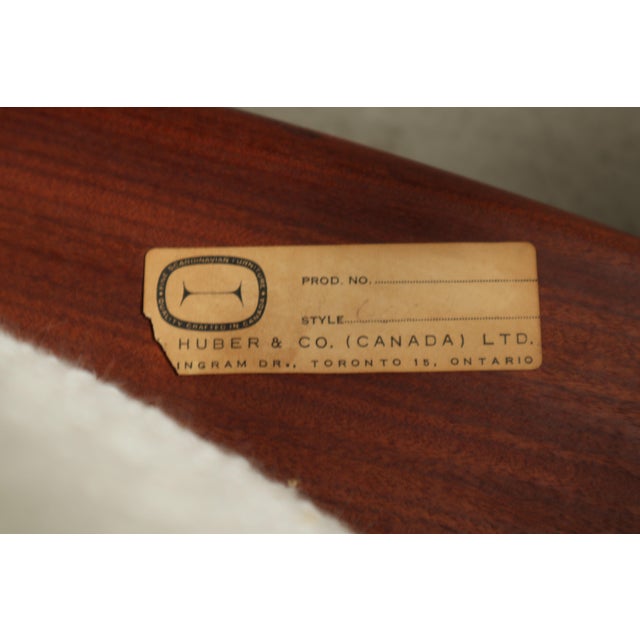 Set of Vintage Teak Scoop Chair with Ottoman by R.Huber & Co, 1960s For Sale - Image 4 of 17