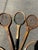 Up for consideration is a beautiful vintage collection of miscellaneous tennis rackets. These would look lovely in your...