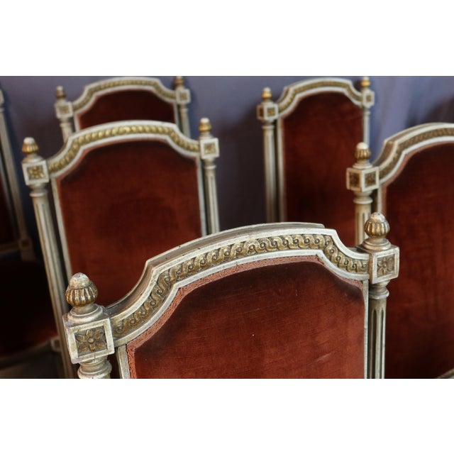 White Directoire Chair Series, 1950s, Set of 12 For Sale - Image 8 of 15
