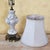 Ivory Vintage Italian Capodimonte Style Porcelain Table Lamp With Scrollwork & Bronze-Tone Base For Sale - Image 8 of 18