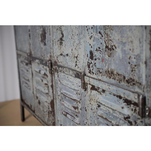 Industrial Four-Door Locker Cabinet, Czechoslovakia, 1960s For Sale - Image 15 of 18