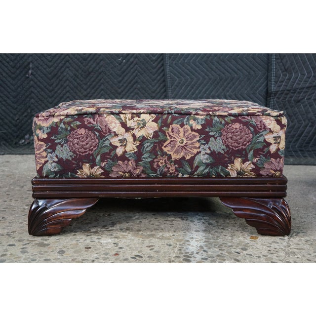 2 Antique Victorian Walnut Tapestry Upholstered Footstools Ottomans Bench Pair For Sale - Image 9 of 18