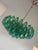 Murano Contemporary Green “Poliedri” Murano Glass Gold Chandelier in Venini Style For Sale - Image 4 of 9