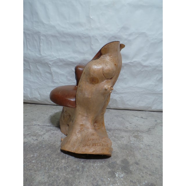 Brown Burl Chair For Sale - Image 8 of 10