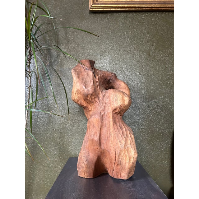 Abstract Vintage Anthropomorphic Wood Sculpture For Sale - Image 3 of 12