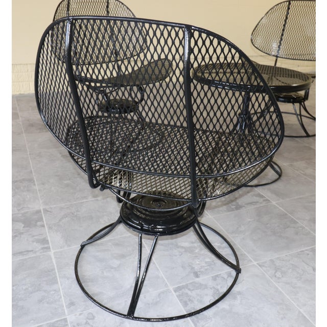 Set of Four Homecrest “Casino” Swivel Rocker Chairs With Lazy Susan Table, Circa 1963-1966, Attributed For Sale - Image 6 of 16