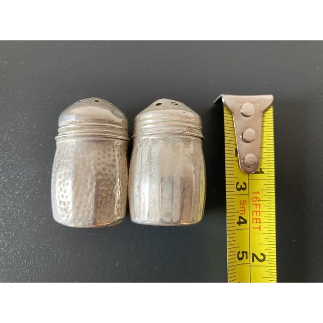 Mid 20th Century Vintage Sterling Silver Salt & Pepper Shakers - a Pair For Sale - Image 5 of 12