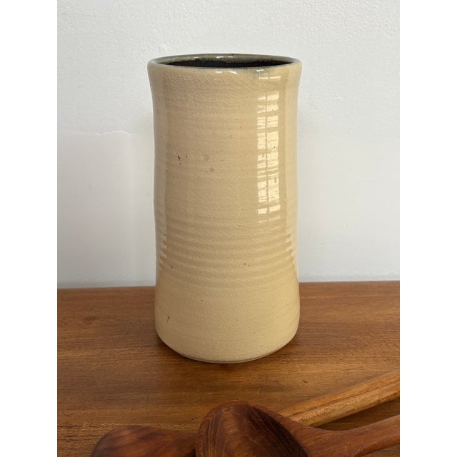 Late 20th Century Late 20th Century Studio Pottery Utensil Holder, Signed by Artisan For Sale - Image 5 of 10