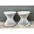 Late 20th Century Vintage White Stick Rattan Hourglass Tables - A Pair For Sale - Image 5 of 12