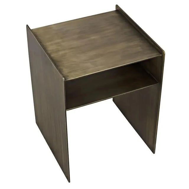 Not Yet Made - Made To Order NOIR Cyrus Side Table, Aged Brass For Sale - Image 5 of 9