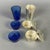 Silver 800 Silver Salt and Pepper Sticks in Blue Glass from Artigianato Italiano, Set of 7 For Sale - Image 8 of 15