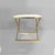 1980s Italian Modern Stools in Gilt Metal and White Fabric, 1980s, Set of 2 For Sale - Image 5 of 18