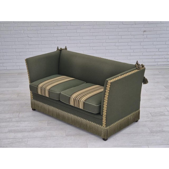 anish Velour 2 Seater Drop Arm Sofa in Wool, 1970s For Sale - Image 18 of 18