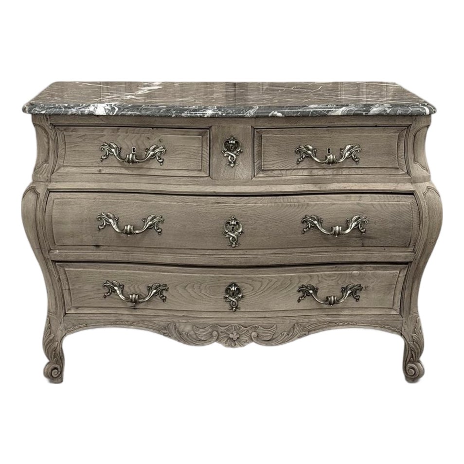 Antique 19th Century Country French Louis XV Bombe Commode in Stripped ...