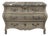 Antique 19th Century Country French Louis XV Bombe Commode in Stripped Oak With Gray Marble For Sale
