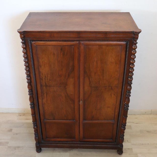 Small Antique Wardrobe in Walnut, 1800s For Sale - Image 5 of 14
