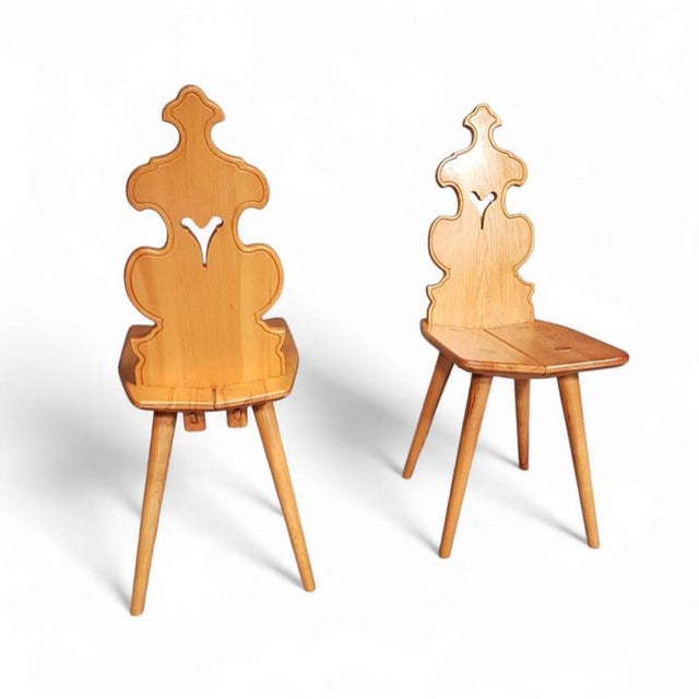 Mid-Century Brutalist Tiroler Chairs, Set of 4 For Sale - Image 12 of 18