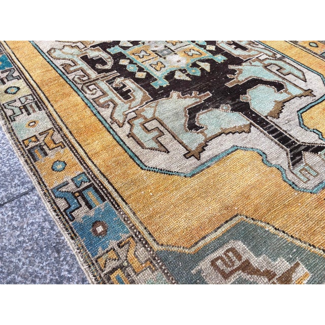 Turkish Oushak Wool Oversized Floor Rug - 3′10″ × 9′2″ For Sale - Image 9 of 11