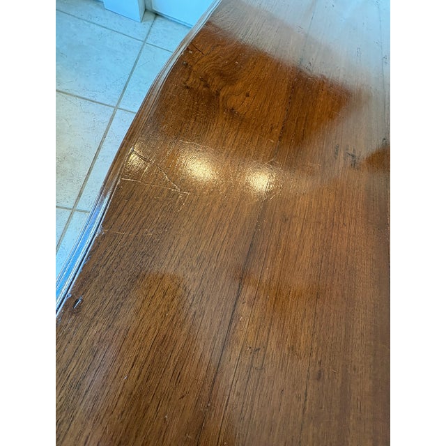 Mid 20th Century Oversized Large Vintage Carved Wood Coffee Table With Claw Feet & Gilded Accents For Sale - Image 16 of 16