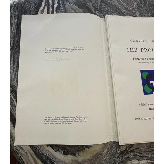 Ronald King, Geofftey Chaucer / the Prologue to the Canterbury Tales Limited Ed For Sale - Image 9 of 18