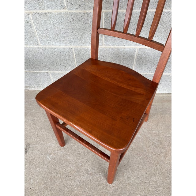 Brown Hunt Country Mission Style Cherry Side Chairs - A Pair For Sale - Image 8 of 11
