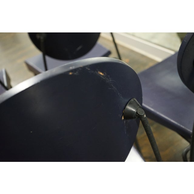 Eggplant Set of 7 Dakota Jackson Memphis Style Vik-Ter Chairs in Eggplant For Sale - Image 8 of 16