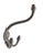 Traditional Vintage Cast Iron Triple Arm Heart Acorn Wall Hook For Sale - Image 3 of 4
