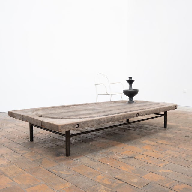 Primitive Coffee Table in Oak, 1880 For Sale - Image 3 of 9