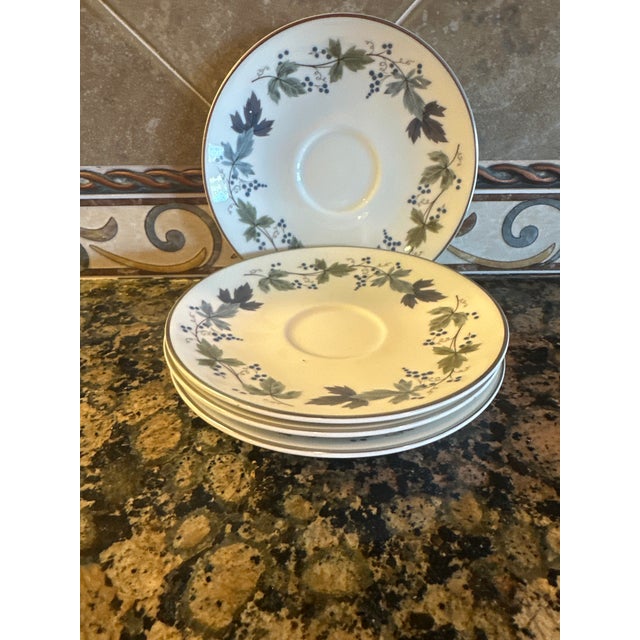 Vintage Royal Doultpn Dinnerware Burgundy - 55 pcs For Sale - Image 9 of 11