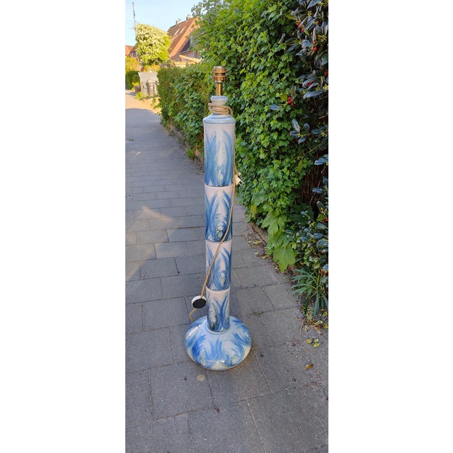 Blue Ceramic Floor Lamp by Viggo Kyhn, Denmark, 1960s For Sale - Image 8 of 18