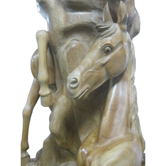 Extra Large 10 Ft Tall Hand-Carved Horse Sculpture by Bausman Company For Sale - Image 9 of 11