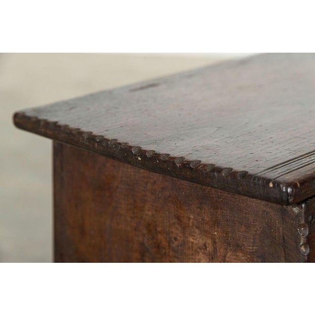 18th Century Irish Oak Bible Box Coffer Stool For Sale - Image 13 of 17