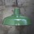 French green enamel pendant white interior e27 / e26 depending on destination, all our lights are rewired and bulb holders...