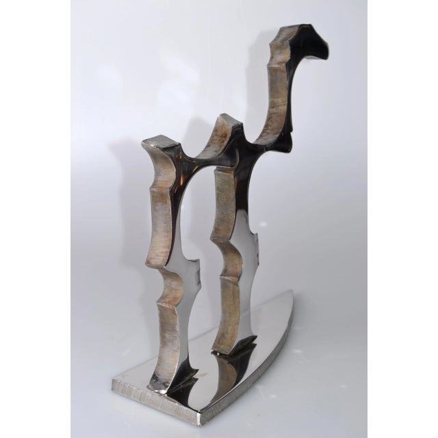Abstract Stainless Steel Dinosaur Sculpture For Sale In Miami - Image 6 of 9
