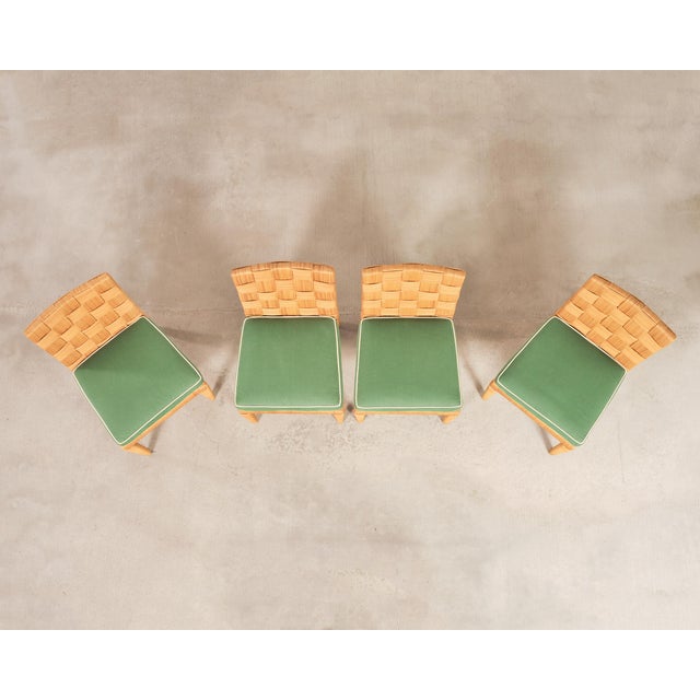 Mid-Century Modern Set of Four John Hutton Bielecky Block Island Cane Dining Chairs For Sale - Image 3 of 18