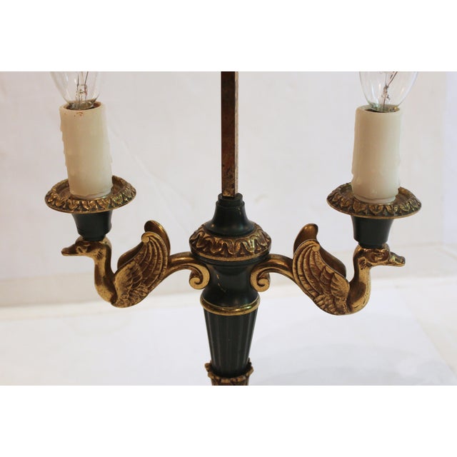 Mid-20th Century Neoclassical Style Bronze Bouillotte Lamp For Sale - Image 4 of 7