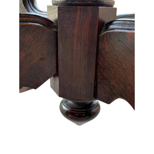 Antique Renaissance Revival Walnut Parlor TableWith White Marble Top For Sale - Image 14 of 18