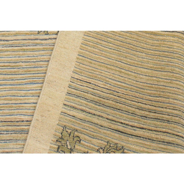 Beige Boho Chic Gabbeh Beige/Blue Wool Rug - 4'7'' X 6'4'' For Sale - Image 8 of 10
